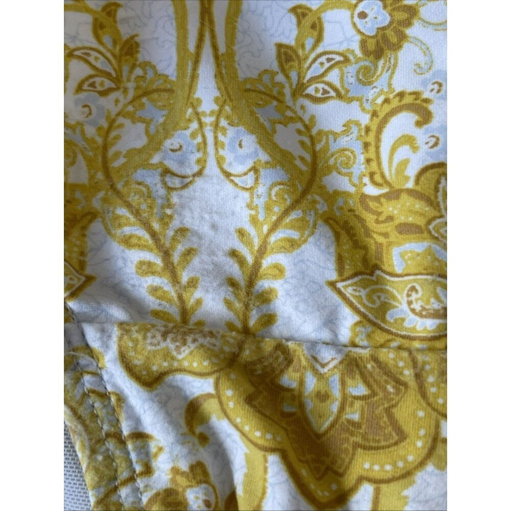 Niptuck Womens Floral Yellow Gray White Ruched Bodice One Piece Swim Suit 8 - Picture 7 of 7